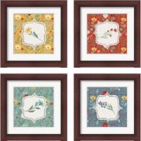 Framed Blooming Thoughts 4 Piece Framed Art Print Set