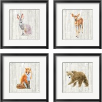 Framed 'Into the Woods  4 Piece Framed Art Print Set' border=