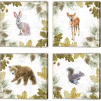 Framed 'Into the Woods 4 Piece Canvas Print Set' border=