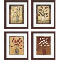 Framed Blooms in Border 4 Piece Framed Art Print Set