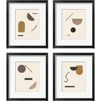 Framed 'Intraconnected  4 Piece Framed Art Print Set' border=