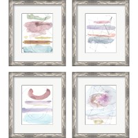 Framed 'Desert  4 Piece Framed Art Print Set' border=