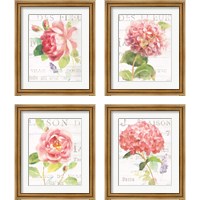 Framed 'Maison Des Fleurs 4 Piece Framed Art Print Set' border=