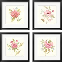 Framed Petals and Blossoms 4 Piece Framed Art Print Set