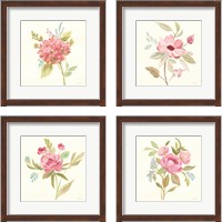 Framed Petals and Blossoms 4 Piece Framed Art Print Set