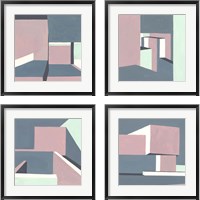 Framed 'Shadow of the Walls 4 Piece Framed Art Print Set' border=