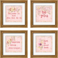 Framed 'Be You 4 Piece Framed Art Print Set' border=