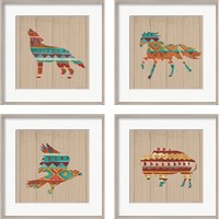 Framed Southwestern Vibes on Walnut 4 Piece Framed Art Print Set