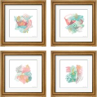 Framed 'Faridas Abstract 4 Piece Framed Art Print Set' border=