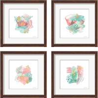 Framed 'Faridas Abstract 4 Piece Framed Art Print Set' border=