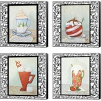 Framed Tis the Season for Cocoa 4 Piece Canvas Print Set