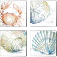 Framed Water Sea Life 4 Piece Canvas Print Set