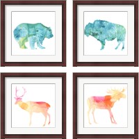 Framed 'Agate Animal 4 Piece Framed Art Print Set' border=
