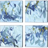 Framed 'Into the Blue 4 Piece Canvas Print Set' border=
