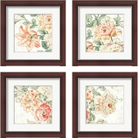 Framed Cottage Roses 4 Piece Framed Art Print Set