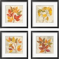 Framed November Leaves 4 Piece Framed Art Print Set