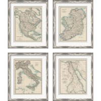 Framed 'Antique Maps 4 Piece Framed Art Print Set' border=