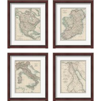 Framed 'Antique Maps 4 Piece Framed Art Print Set' border=