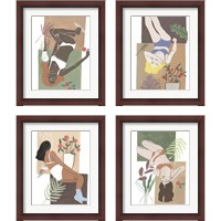 Framed 'Lying Woman 4 Piece Framed Art Print Set' border=