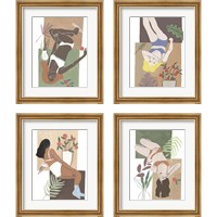 Framed 'Lying Woman 4 Piece Framed Art Print Set' border=