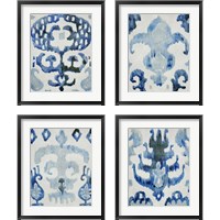 Framed Sapphire Ikat 4 Piece Framed Art Print Set