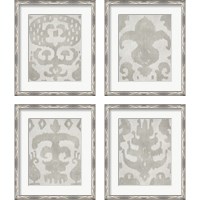 Framed 'Shadow Ikat 4 Piece Framed Art Print Set' border=