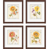 Framed 'Floursack Autumn 4 Piece Framed Art Print Set' border=