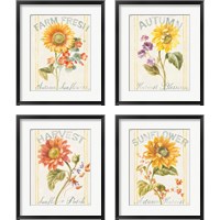 Framed 'Floursack Autumn 4 Piece Framed Art Print Set' border=