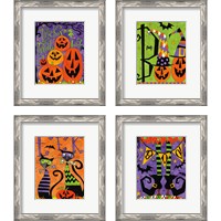 Framed 'Spooky Fun 4 Piece Framed Art Print Set' border=