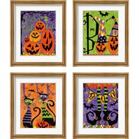 Framed 'Spooky Fun 4 Piece Framed Art Print Set' border=