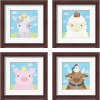 Framed 'Barn Buddies  4 Piece Framed Art Print Set' border=