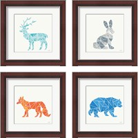 Framed Geometric Animal 4 Piece Framed Art Print Set