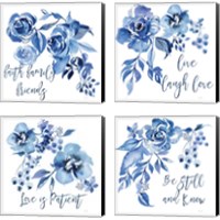 Framed Delft Delight 4 Piece Canvas Print Set