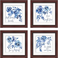 Framed 'Delft Delight 4 Piece Framed Art Print Set' border=