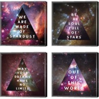 Framed 'Out of this World  4 Piece Canvas Print Set' border=