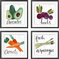 Framed Veggie 4 Piece Framed Art Print Set