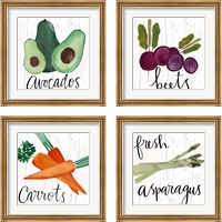 Framed Veggie 4 Piece Framed Art Print Set