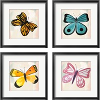 Framed Butterfly  4 Piece Framed Art Print Set