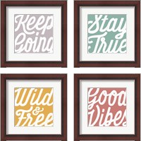 Framed Positivity 4 Piece Framed Art Print Set