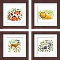 Framed Safari Cuties  4 Piece Framed Art Print Set