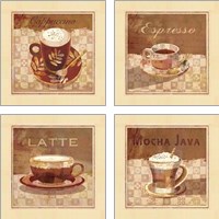 Framed 'Coffee 4 Piece Art Print Set' border=