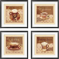 Framed 'Coffee 4 Piece Framed Art Print Set' border=