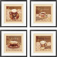 Framed 'Coffee 4 Piece Framed Art Print Set' border=