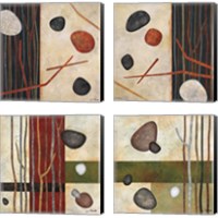 Framed Sticks and Stones 4 Piece Canvas Print Set