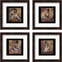 Framed 'Soulful Grace 4 Piece Framed Art Print Set' border=