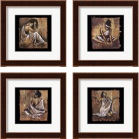 Framed 'Soulful Grace 4 Piece Framed Art Print Set' border=