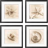 Framed 'Il Oceano 4 Piece Framed Art Print Set' border=