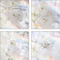 Framed 'Apple Blossoms 4 Piece Art Print Set' border=