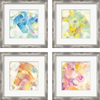 Framed 'Kaleidoscope Horse 4 Piece Framed Art Print Set' border=