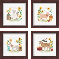 Framed 'Farm Market  4 Piece Framed Art Print Set' border=